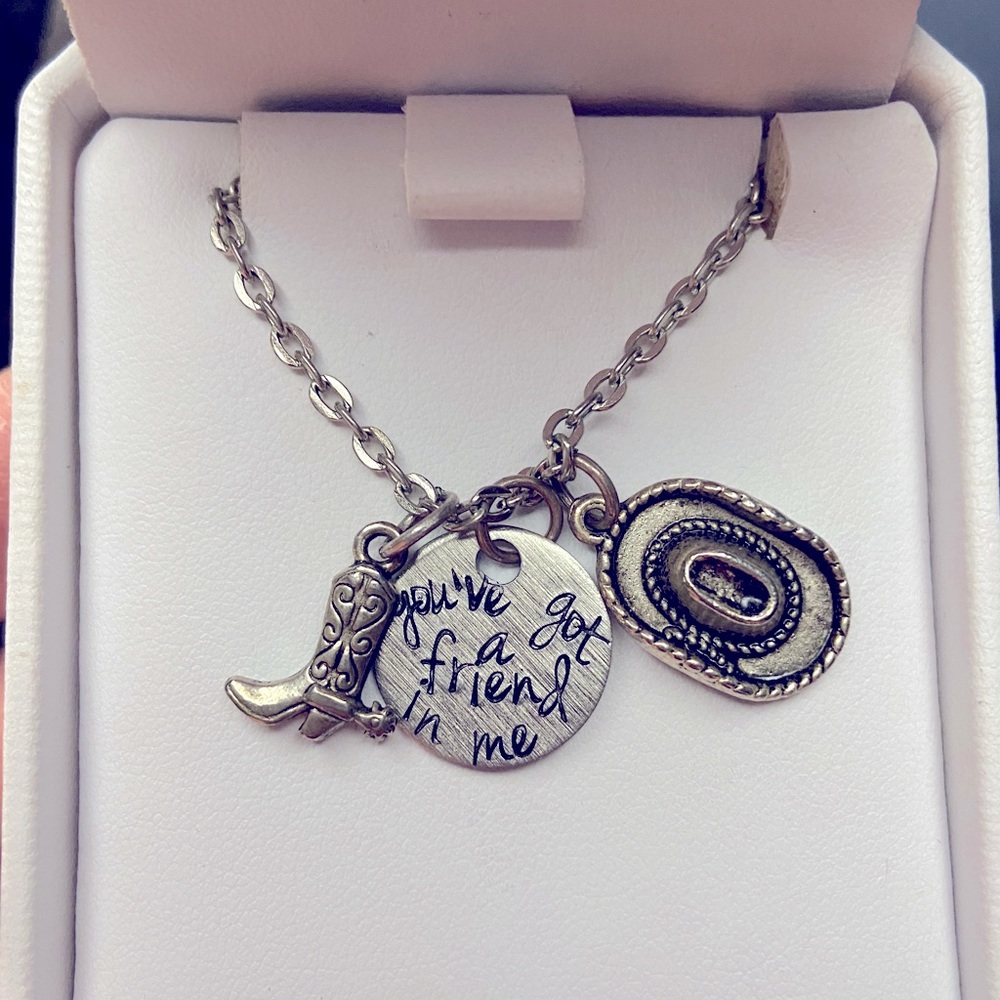 Silver Toy Story Woody Necklace